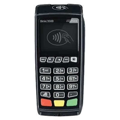 A Ingenico Move 5000 payment processing point of sale terminal.