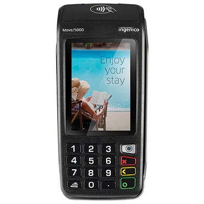 An Ingenico Move 5000 payment processing point of sale terminal.